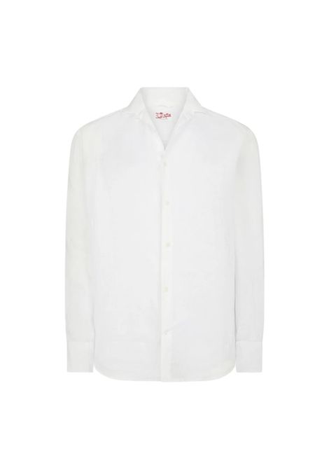 Camicia MC2 Saint Barth uomo PAMPLONA01896H01 Bianca lino maniche lunghe colletto francese MC2 SAINT BARTH | Camicie | PAMPLONA01896H01